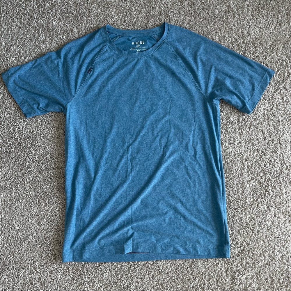 RHONE Heather Stretch Short Sleeve Crew Neck Tee T Shirt